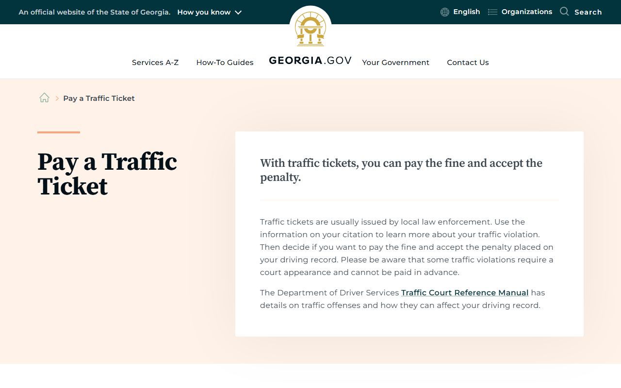 Telfair County traffic court records Georgia ticket payment guidance
