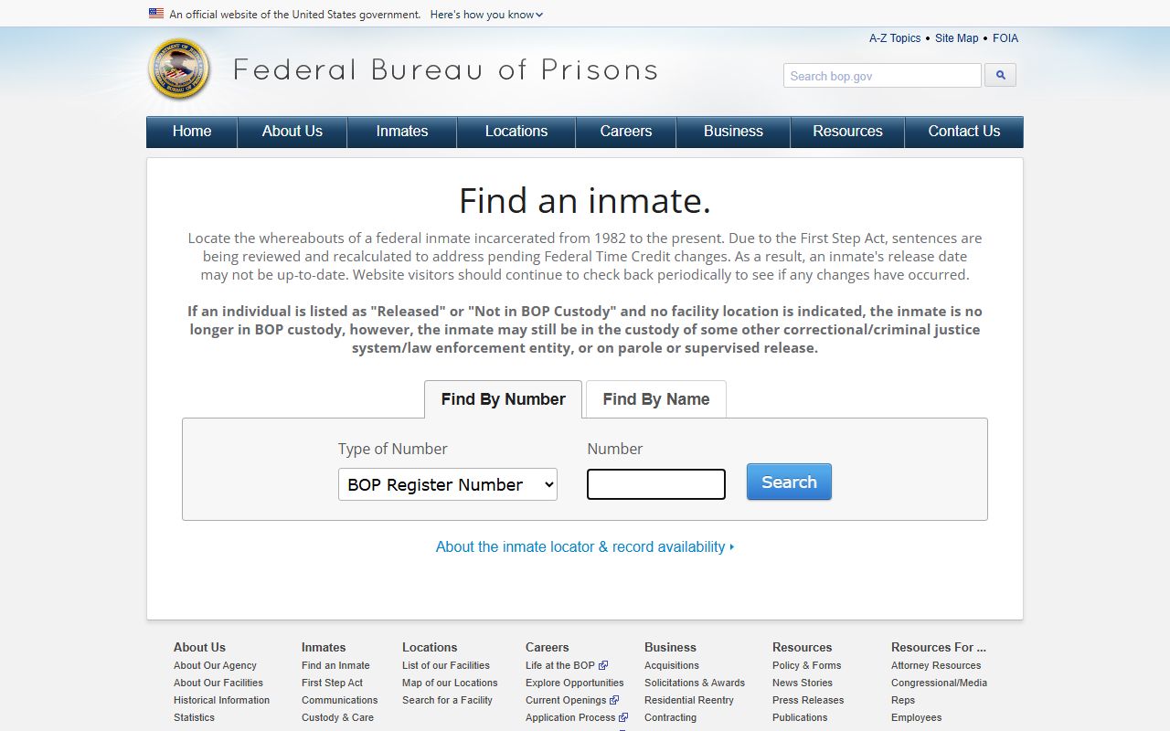 Telfair County warrant search federal inmate locator distinction